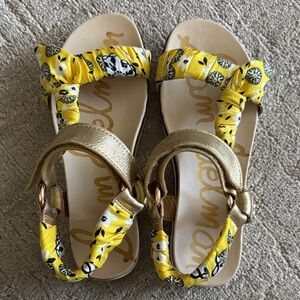 Sam Edelman Gold and Yellow Sandals